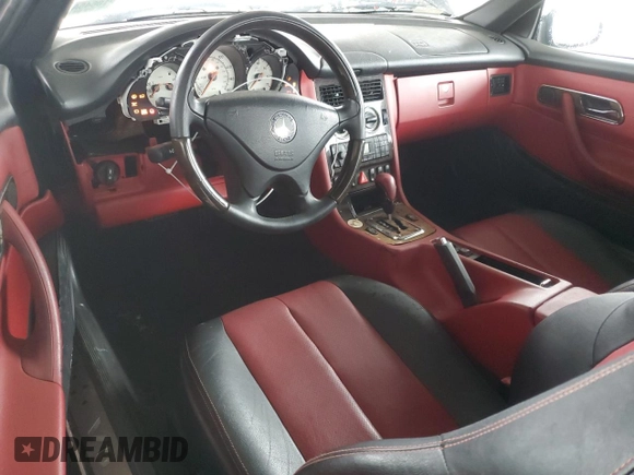 2001 Mercedes-Benz SLK-Class with VIN WDBKK65F51F206737, listed as a Copart auction lot 47884645 with 41,331 mi miles and Salvage Title. Bid and sale history available at carsss.com. Image 8.