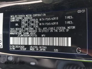 2021 Lexus GX 460 Premium with VIN JTJAM7BX0M5293156, listed as a IAAI auction lot 41780042 with 56,256 mi miles and . Bid and sale history available at DreamBid. Image 9.