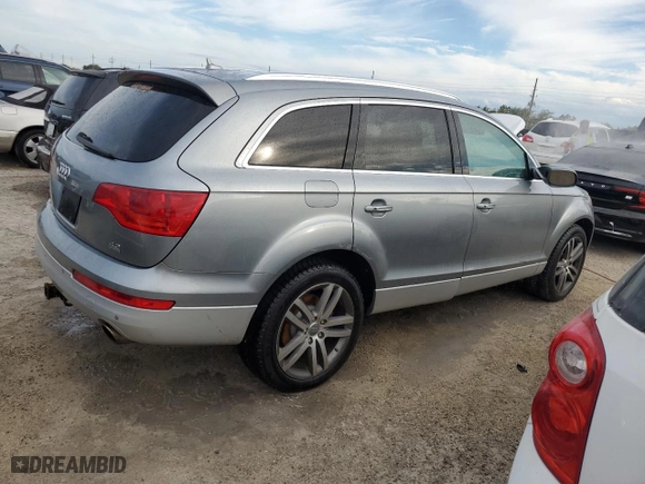 2007 Audi Q7 Premium with VIN WA1BV74LX7D037674, listed as a Copart auction lot 74876834 with 0 mi miles and Non Repairable. Bid and sale history available at carsss.com. Image 3.