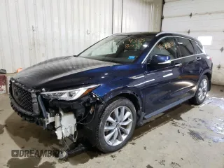 2019 Infiniti QX50 LUXE with VIN 3PCAJ5M35KF136812, listed as a Copart auction lot 43558033 with 57,577 mi miles. Bid and sale history available at carsss.com. Image 2.