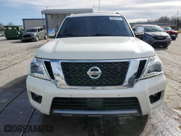 2020 Nissan Armada SL with VIN JN8AY2NC3L9618025, listed as a Copart auction lot 49819715 with 74,958 mi miles and Salvage Title. Bid and sale history available at carsss.com. Image 5.
