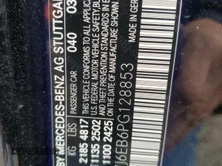 2023 Mercedes-Benz C 43 AMG with VIN W1KWJ6EB6PG128853, listed as a Copart auction lot 42176595 with 23,203 mi miles and Salvage Title. Bid and sale history available at carsss.com. Image 14.