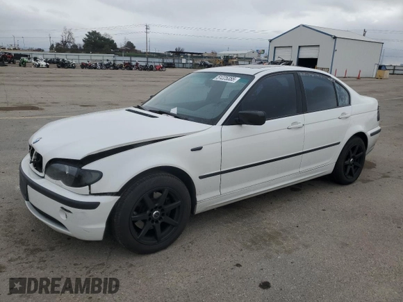 2003 BMW 3 Series 325xi with VIN WBAEU33413PM53580, listed as a Copart auction lot 51225355 with 193,302 mi miles and Salvage Title. Bid and sale history available at carsss.com. Image 1.