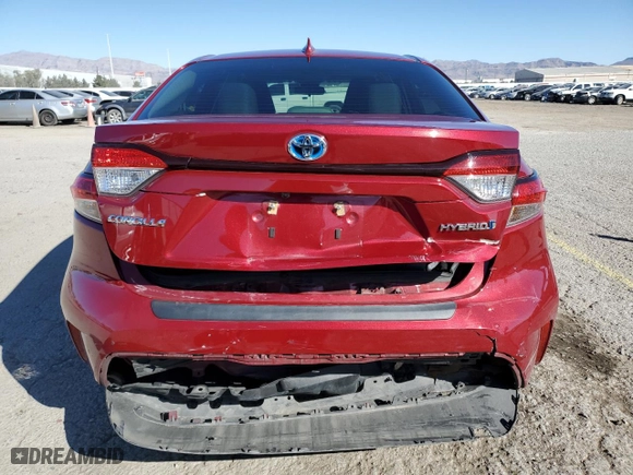 2022 Toyota Corolla Hybrid LE with VIN JTDEAMDE1NJ045210, listed as a Copart auction lot 46873485 with NaN miles and Salvage Title. Bid and sale history available at carsss.com. Image 6.