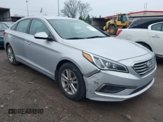 2016 Hyundai Sonata SE z VIN 5NPE24AF2GH392177, wystawiony jako IAAI lot #41956695 z przebiegiem 108 840 mil mil oraz . Historia ofert i sprzedaży dostępna na DreamBid. Obrazek 1.