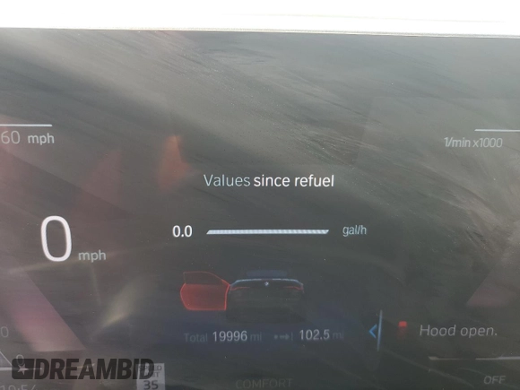 2024 BMW 4 Series 430i with VIN WBA23AT05RCR37355, listed as a Copart auction lot 89371545 with 19,996 mi miles and Salvage title. Bid and sale history available at DreamBid. Image 9.