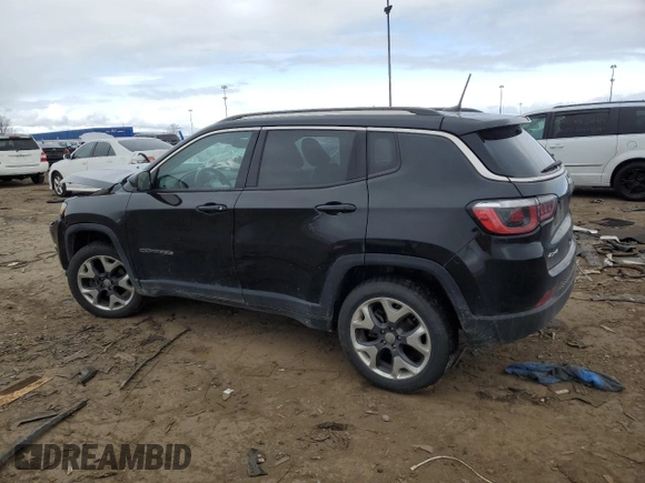 2020 Jeep Compass Limited with VIN 3C4NJDCB2LT196733, listed as a Copart auction lot 53106625 with 128,783 mi miles and Clean title. Bid and sale history available at DreamBid. Image 2.