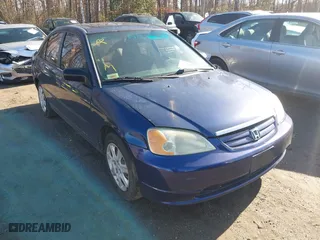 2003 Honda Civic EX with VIN 1HGES267X3L006957, listed as a IAAI auction lot 41878216 with 260,624 mi miles. Bid and sale history available at carsss.com. Image 1.