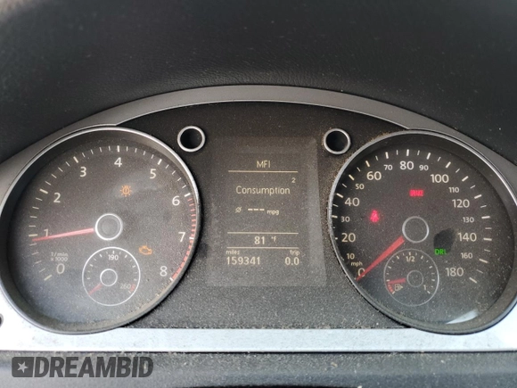 2009 Volkswagen CC with VIN WVWML93C19E547829, listed as a Copart auction lot 71481094 with 159,341 mi miles and Salvage Title. Bid and sale history available at DreamBid. Image 9.