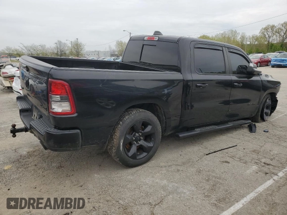 2019 Ram 1500 Big Horn/Lone Star with VIN 1C6SRFFT5KN731765, listed as a Copart auction lot 51946135 with 95,644 mi miles and Salvage Title. Bid and sale history available at carsss.com. Image 3.