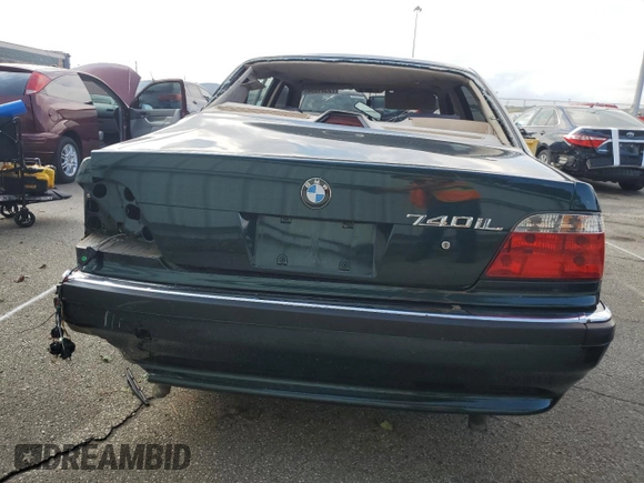 1998 BMW 7 Series 740il with VIN WBAGJ8329WDM24296, listed as a Copart auction lot 73581634 with 247,498 mi miles and Salvage Title. Bid and sale history available at carsss.com. Image 6.