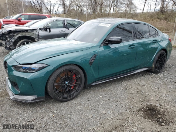 2024 BMW M3 Competition xDrive with VIN WBS43AY08RFT62048, listed as a Copart auction lot 53604915 with 9,412 mi miles and Salvage Title. Bid and sale history available at carsss.com. Image 1.