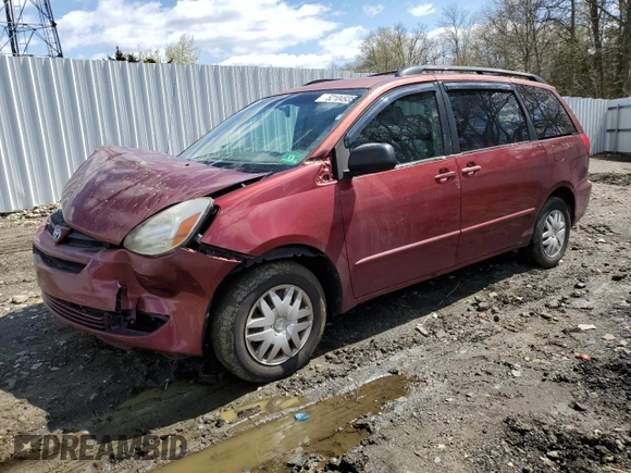 2004 Toyota Sienna CE with VIN 5TDZA23C94S150665, listed as a Copart auction lot 52104935 with 209,099 mi miles and Salvage Title. Bid and sale history available at DreamBid. Image 1.