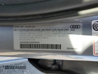 2018 Audi A6 Premium Plus with VIN WAUG3AFC3JN034643, listed as a Copart auction lot 39777413 with 0 mi miles. Bid and sale history available at carsss.com. Image 14.