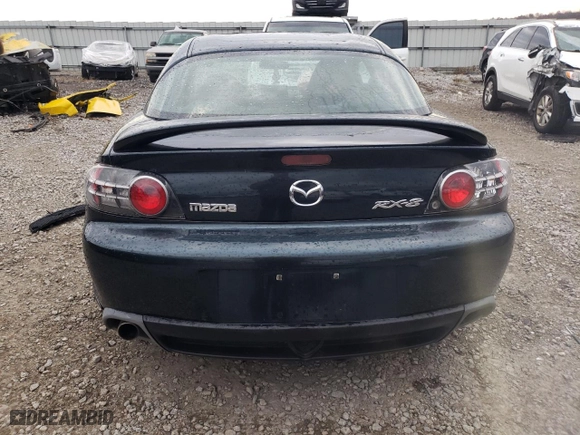 2004 Mazda RX-8 with VIN JM1FE17N140104246, listed as a Copart auction lot 82779204 with 0 mi miles and Salvage Title. Bid and sale history available at carsss.com. Image 6.