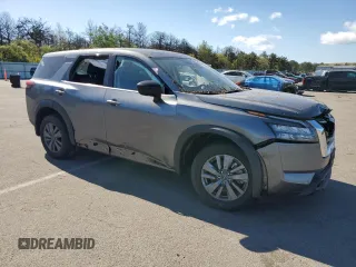 2025 Nissan Pathfinder S with VIN 5N1DR3AC0SC205087, listed as a Copart auction lot 57028965 with 1,052 mi miles and Salvage title. Bid and sale history available at DreamBid. Image 4.