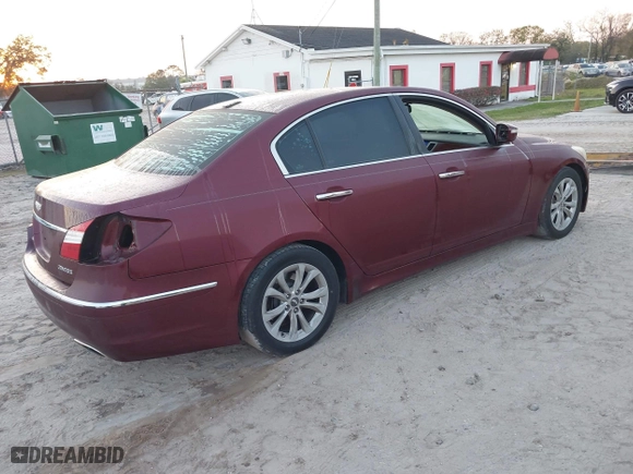 2012 Hyundai Genesis 3.8L with VIN KMHGC4DD1CU176705, listed as a IAAI auction lot 41686540 with 134,320 mi miles. Bid and sale history available at carsss.com. Image 4.
