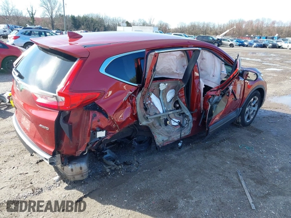 2018 Honda CR-V EX-L with VIN 2HKRW2H89JH660523, listed as a IAAI auction lot 41877280 with 51,261 mi miles. Bid and sale history available at carsss.com. Image 4.