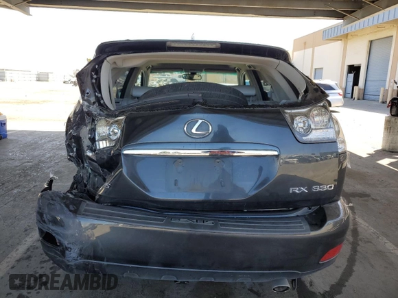 2006 Lexus RX 330 with VIN 2T2HA31U56C109342, listed as a Copart auction lot 62089925 with 134,294 mi miles and Salvage title. Bid and sale history available at DreamBid. Image 6.