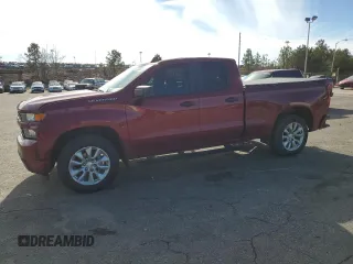 2020 Chevrolet Silverado 1500 Custom with VIN 1GCRWBEH0LZ311492, listed as a Copart auction lot 87042804 with 112,551 mi miles and Salvage Title. Bid and sale history available at carsss.com. Image 1.