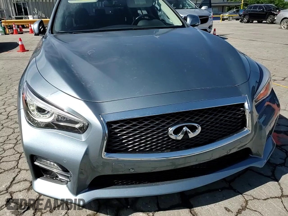 2015 Infiniti Q50 Premium with VIN JN1BV7AR8FM401557, listed as a Copart auction lot 54860485 with 71,214 mi miles and Salvage title. Bid and sale history available at DreamBid. Image 13.