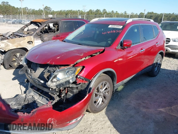 2016 Nissan Rogue SL with VIN 5N1AT2MTXGC866420, listed as a IAAI auction lot 41868507 with 151,218 mi miles. Bid and sale history available at carsss.com. Image 17.