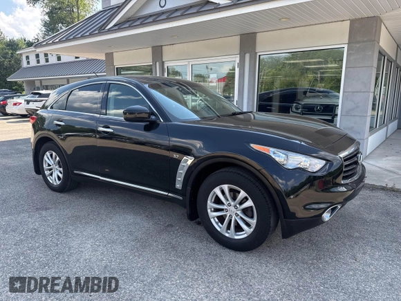 2014 Infiniti QX70 with VIN JN8CS1MW1EM411715, listed as a IAAI auction lot 42769793 with 180,472 mi miles and . Bid and sale history available at DreamBid. Image 1.