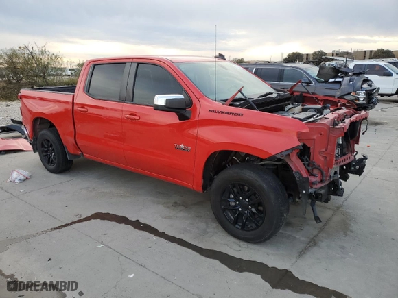 2021 Chevrolet Silverado 1500 LT with VIN 3GCPWCEK4MG136948, listed as a Copart auction lot 83531064 with 50,973 mi miles and Salvage Title. Bid and sale history available at carsss.com. Image 4.