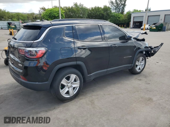 2022 Jeep Compass Latitude z VIN 3C4NJCBB0NT218033, wystawiony jako Copart lot #58291025 z przebiegiem 25 212 mil mil oraz Nie do naprawy • Non repairable. Historia ofert i sprzedaży dostępna na DreamBid. Obrazek 3.
