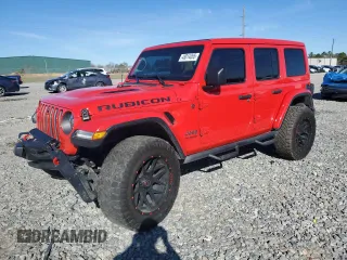 2021 Jeep Wrangler Unlimited Rubicon with VIN 1C4JJXFM4MW564340, listed as a Copart auction lot 48014065 with 62,005 mi miles and Salvage Title. Bid and sale history available at carsss.com. Image 1.