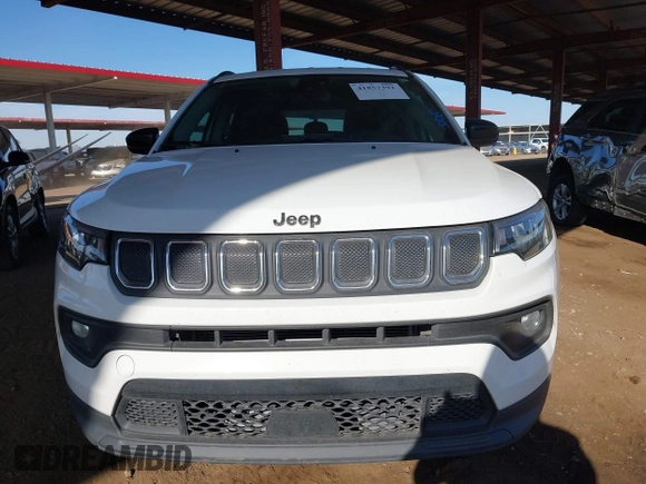 2022 Jeep Compass Latitude with VIN 3C4NJCBB6NT220062, listed as a IAAI auction lot 41857391 with 55,369 mi miles and . Bid and sale history available at DreamBid. Image 12.