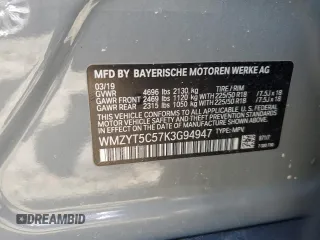 2019 MINI Countryman Cooper S with VIN WMZYT5C57K3G94947, listed as a Copart auction lot 54094365 with 22,096 mi miles and Salvage title. Bid and sale history available at DreamBid. Image 12.