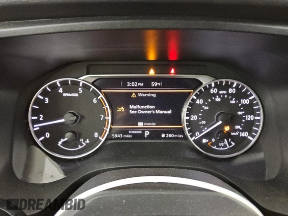 2025 Nissan Rogue SV with VIN 5N1BT3BA4SC805097, listed as a Copart auction lot 54454315 with 5,943 mi miles and Clean Title. Bid and sale history available at DreamBid. Image 9.