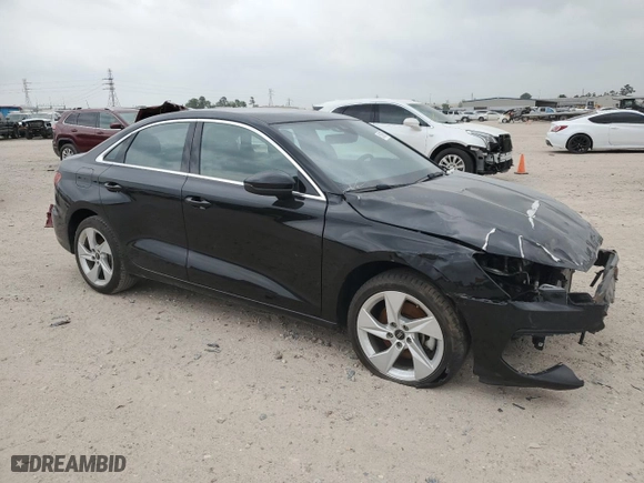 2024 Audi A3 Premium with VIN WAUAUDGY4RA044115, listed as a Copart auction lot 51687515 with 20,401 mi miles and Salvage Title. Bid and sale history available at carsss.com. Image 4.
