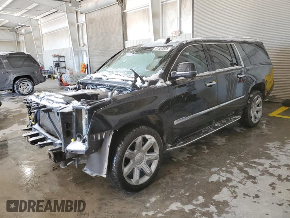 2017 Cadillac Escalade ESV Luxury z VIN 1GYS4HKJ5HR377460, wystawiony jako Copart lot #41507575 z przebiegiem 135 228 mil mil oraz Szkoda całkowita • Salvage title. Historia ofert i sprzedaży dostępna na DreamBid. Obrazek 1.