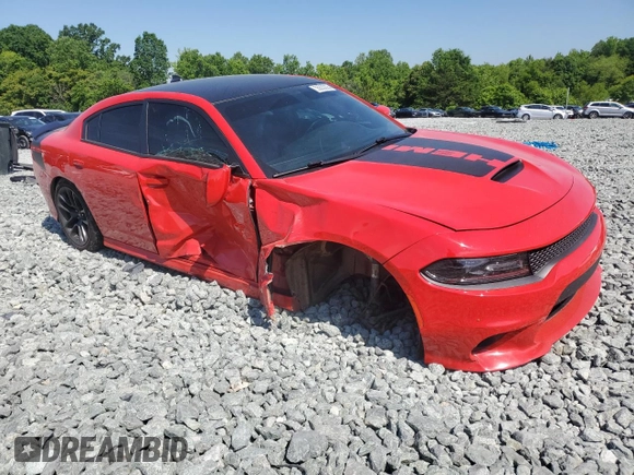 2021 Dodge Charger R/T with VIN 2C3CDXCT0MH553169, listed as a Copart auction lot 55553225 with 90,696 mi miles and Salvage title. Bid and sale history available at DreamBid. Image 4.