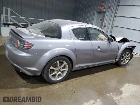 2004 Mazda RX-8 with VIN JM1FE173440117359, listed as a Copart auction lot 86124374 with 92,598 mi miles and Salvage Title. Bid and sale history available at carsss.com. Image 3.