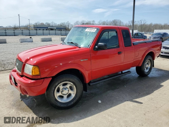2001 Ford Ranger XL Fleet with VIN 1FTZR15E11TA07126, listed as a Copart auction lot 51486915 with 139,737 mi miles and Non Repairable. Bid and sale history available at carsss.com. Image 1.