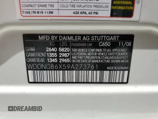 2009 Mercedes-Benz S 550 z VIN WDDNG86X59A273761, wystawiony jako Copart lot #55617765 z przebiegiem 89 902 mil mil oraz Szkoda całkowita • Salvage title. Historia ofert i sprzedaży dostępna na DreamBid. Obrazek 13.