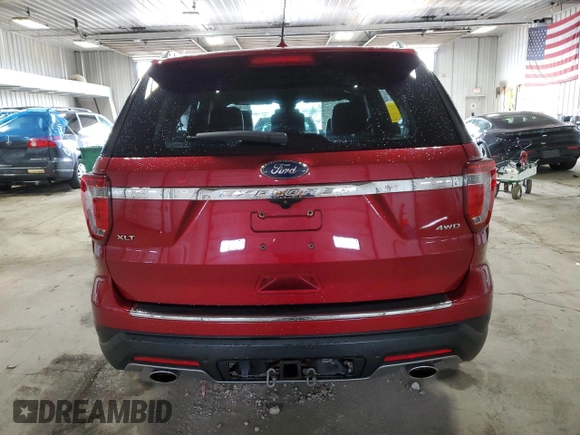 2018 Ford Explorer XLT with VIN 1FM5K8D89JGC24094, listed as a Copart auction lot 53387205 with 72,087 mi miles and Non Repairable. Bid and sale history available at carsss.com. Image 6.