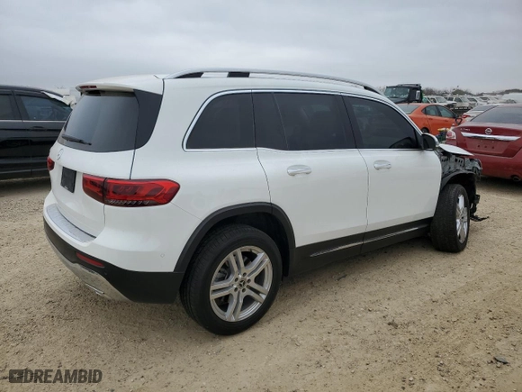 2020 Mercedes-Benz GLB with VIN W1N4M4GB6LW027816, listed as a Copart auction lot 44717965 with 48,308 mi miles and Salvage Title. Bid and sale history available at carsss.com. Image 3.