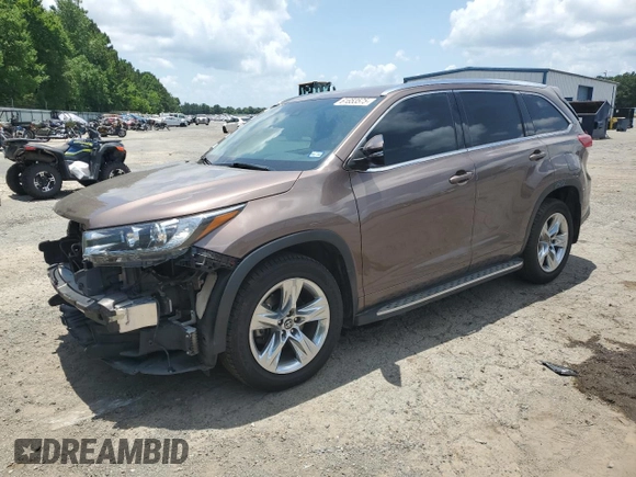 2018 Toyota Highlander Limited with VIN 5TDYZRFH6JS270973, listed as a Copart auction lot 61853575 with 93,510 mi miles and Salvage title. Bid and sale history available at DreamBid. Image 1.