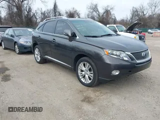 2010 Lexus RX 450h with VIN JTJBC1BA5A2408301, listed as a IAAI auction lot 41801639 with 264,134 mi miles and . Bid and sale history available at DreamBid. Image 1.