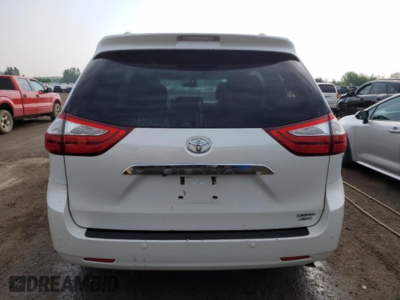 2017 Toyota Sienna XLE with VIN 5TDDZ3DCXHS154284, listed as a Copart auction lot 54932345 with 218,103 mi miles and Salvage title. Bid and sale history available at DreamBid. Image 6.