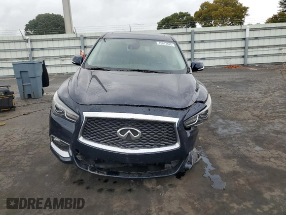 2019 Infiniti QX60 Luxe z VIN 5N1DL0MM7KC566126, wystawiony jako Copart lot #56410415 z przebiegiem 46 788 mil mil oraz Nie do naprawy • Non repairable. Historia ofert i sprzedaży dostępna na DreamBid. Obrazek 5.