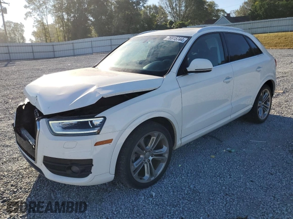 2015 Audi Q3 Prestige with VIN WA1FFCFS3FR001175, listed as a Copart auction lot 76915744 with 75,428 mi miles and Salvage title. Bid and sale history available at DreamBid. Image 1.