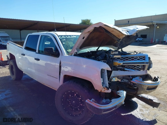 2014 Chevrolet Silverado 1500 LT with VIN 3GCUKREC6EG247979, listed as a IAAI auction lot 41590703 with 1 mi miles. Bid and sale history available at carsss.com. Image 1.