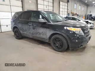 2014 Ford Utility Police Interceptor with VIN 1FM5K8AR2EGA23432, listed as a Copart auction lot 84722354 with 0 mi miles and Salvage Title. Bid and sale history available at carsss.com. Image 4.