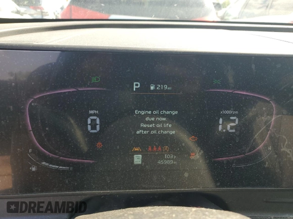 2023 Kia Sportage EX with VIN 5XYK33AF2PG019612, listed as a Copart auction lot 62315855 with 45,989 mi miles and Salvage title. Bid and sale history available at DreamBid. Image 9.
