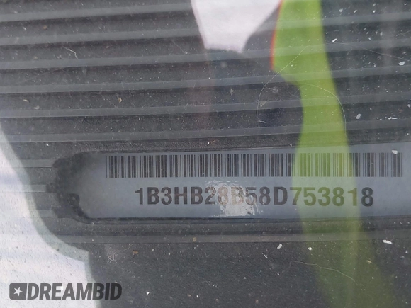 2008 Dodge Caliber SE with VIN 1B3HB28B58D753818, listed as a IAAI auction lot 39373913 with 172,972 mi miles and . Bid and sale history available at DreamBid. Image 9.